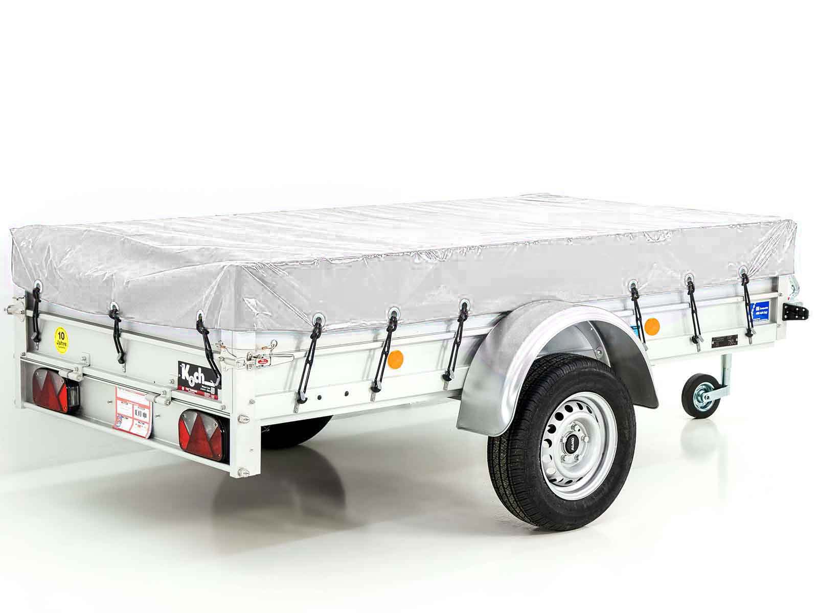 Anhänger mit Plane 125x250cm 750kg | Typ U4 | Flachplane Profi weiß-Neu – Bild 2
