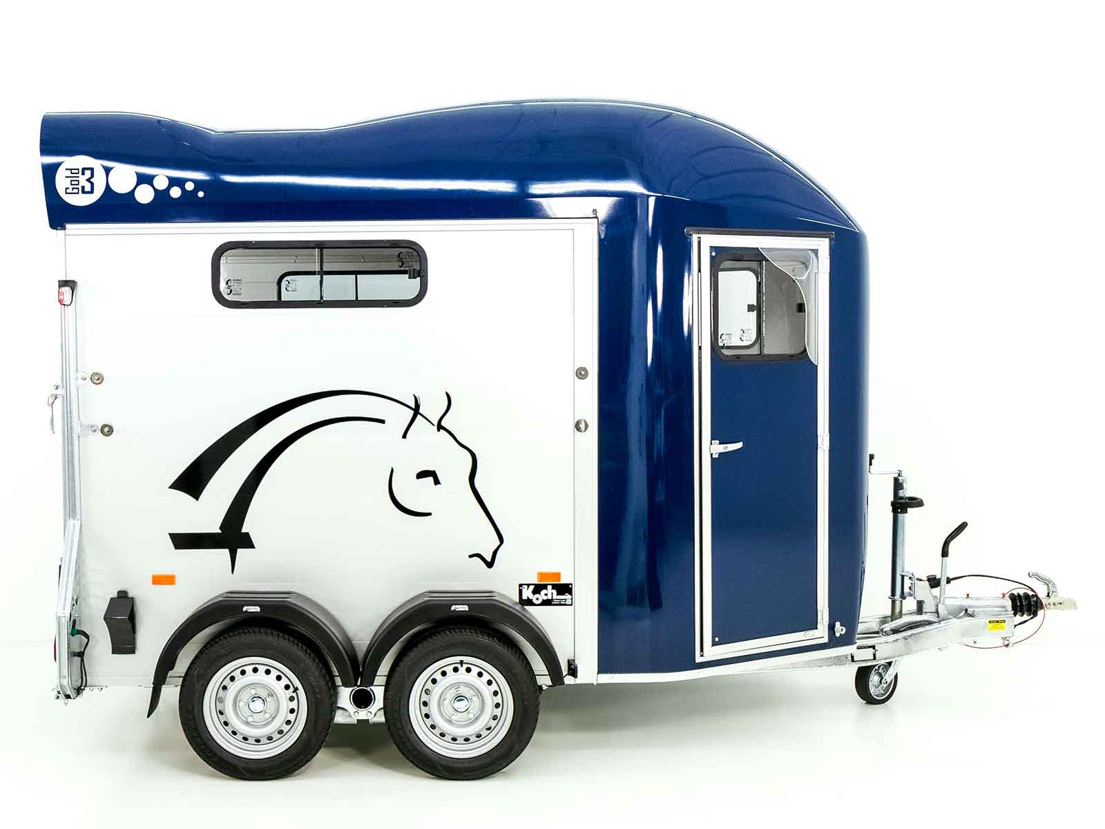 Cheval Liberte Pferdeanhänger GOLD 3 | Premium | Pullman 2 | Sattelkammer | blau-Neu – Bild 4