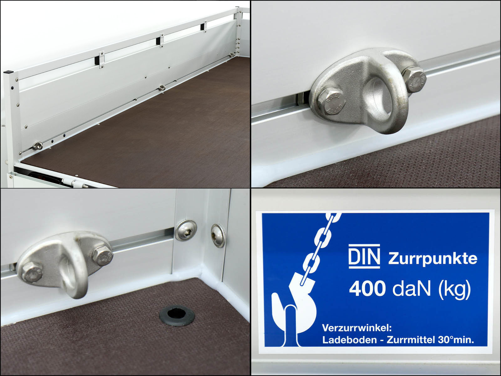 Anhänger 150x300cm 750kg | Typ U7 | Flachplane Profi schwarz-Neu – Bild 6