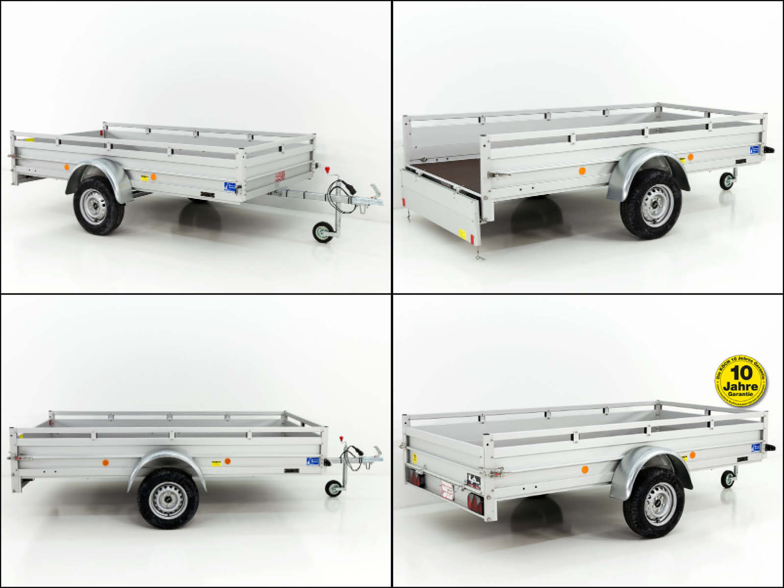 Anhänger 150x300cm 750kg | Typ U7 | Flachplane Profi schwarz-Neu – Bild 4