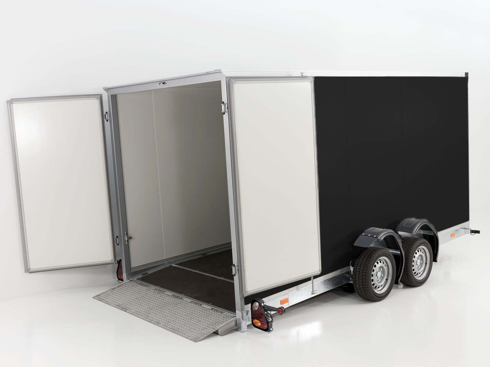 Vezeko Koffer-Absenkanhänger 167x400cm Höhe: 210cm 3,5t | Schwarz-Neu – Bild 6