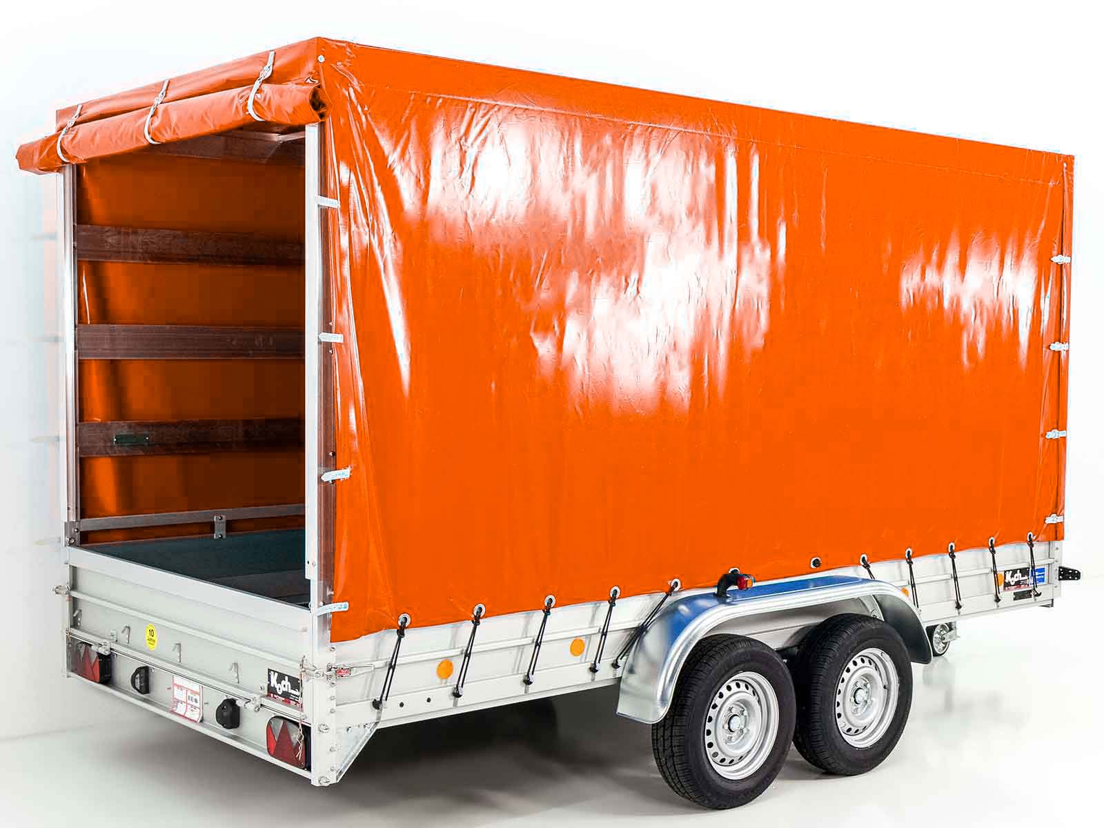 Anhänger mit Plane 185×400 cm 2600 kg | Typ 10.26 | Hochplane 200 cm – Orange-Neu – Bild 5