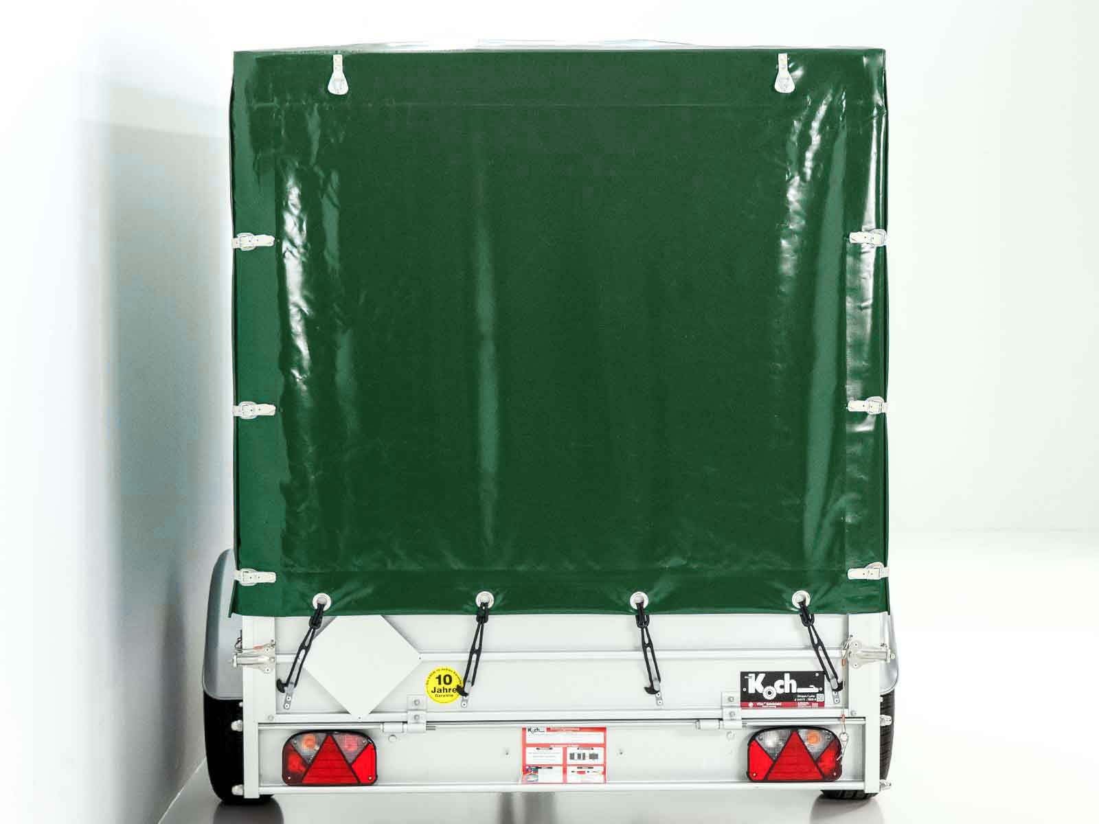 Anhänger mit Plane 150x300cm 1300kg | Typ 7.13 | Hochplane 160cm – Grün-Neu – Bild 6