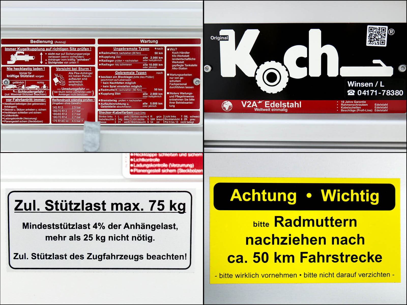 Motorradanhänger 150x250cm 1.3t 2er 100km/h Typ 6.13 M-Neu – Bild 3