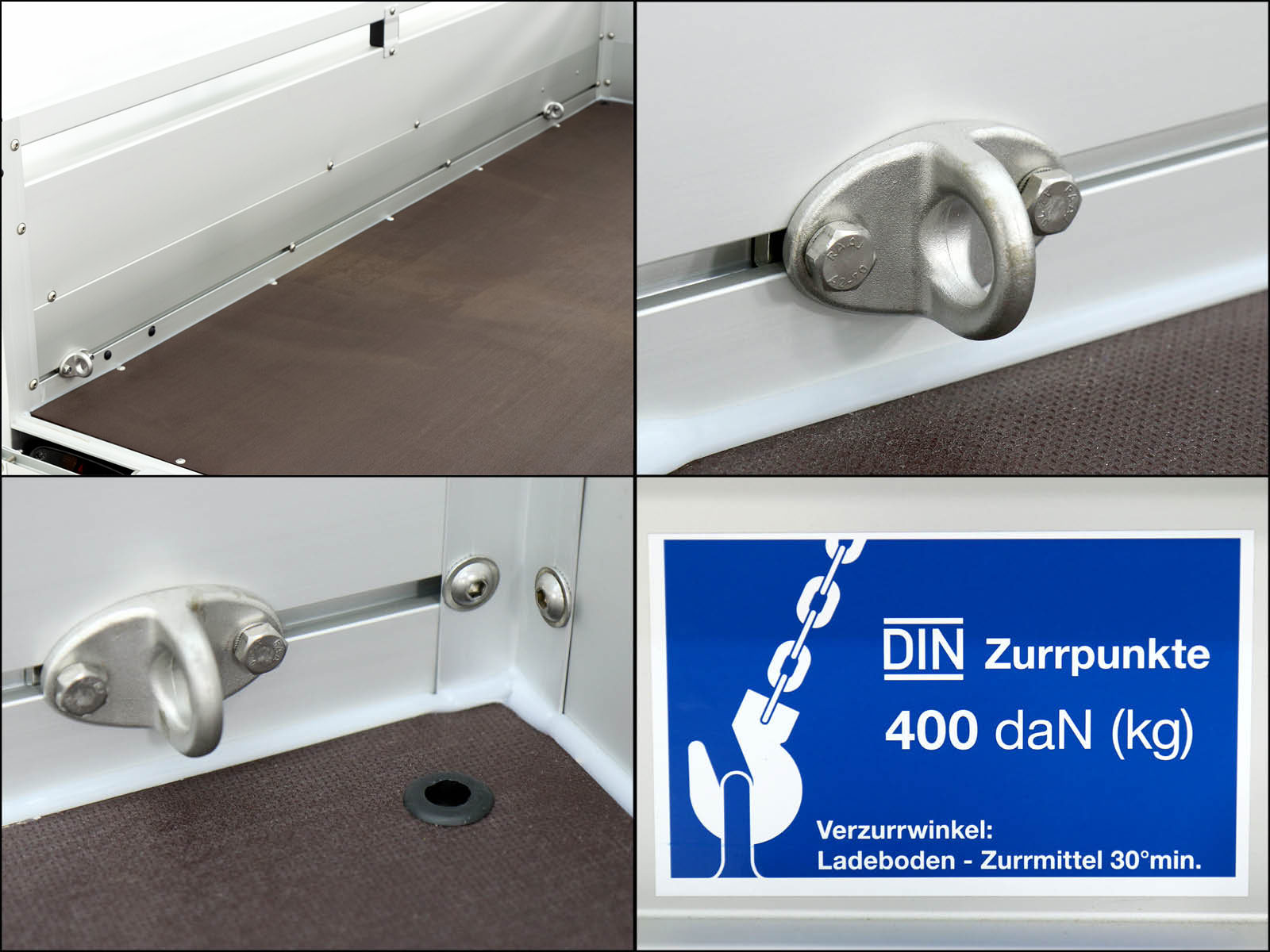 Anhänger mit Plane 105x205cm 750kg | Typ U2 | Flachplane Profi blau-Neu – Bild 6