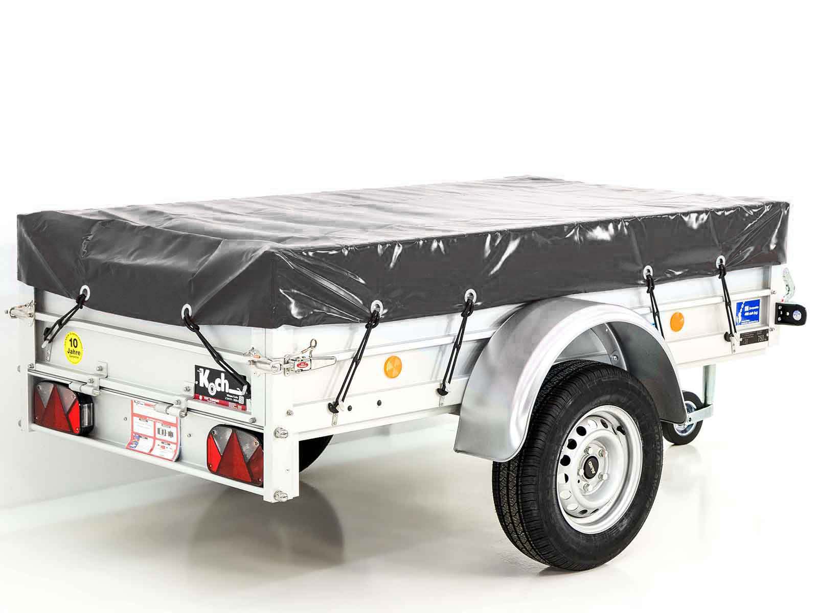 Anhänger mit Plane 105x205cm 750kg | Typ U2 | Flachplane Profi Anthrazit-Neu – Bild 2