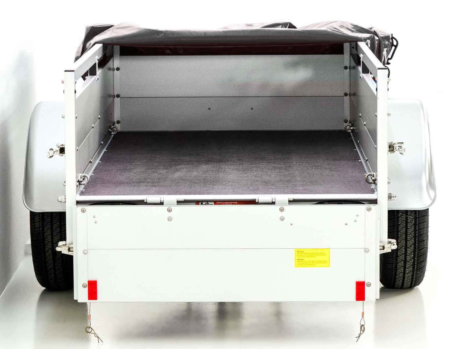 Anhänger mit Plane 105x205cm 750kg | Typ U2 | Flachplane Profi Anthrazit-Neu – Bild 4