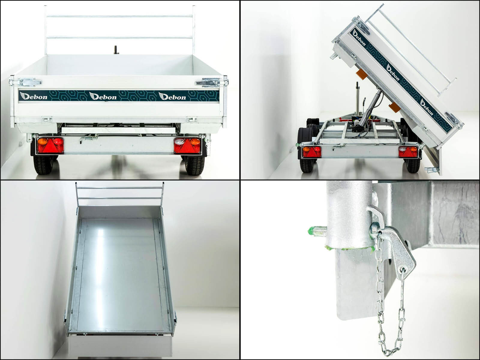 Debon Dreiseitenkipper 180x306cm 2,6t | E-Pumpe | Rampen | Stützen-Neu – Bild 2